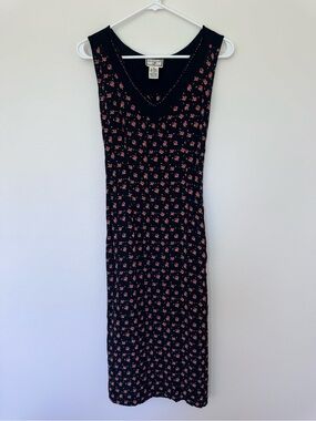 April Cornell Vintage Floral Sleeveless Maxi Dress size Small